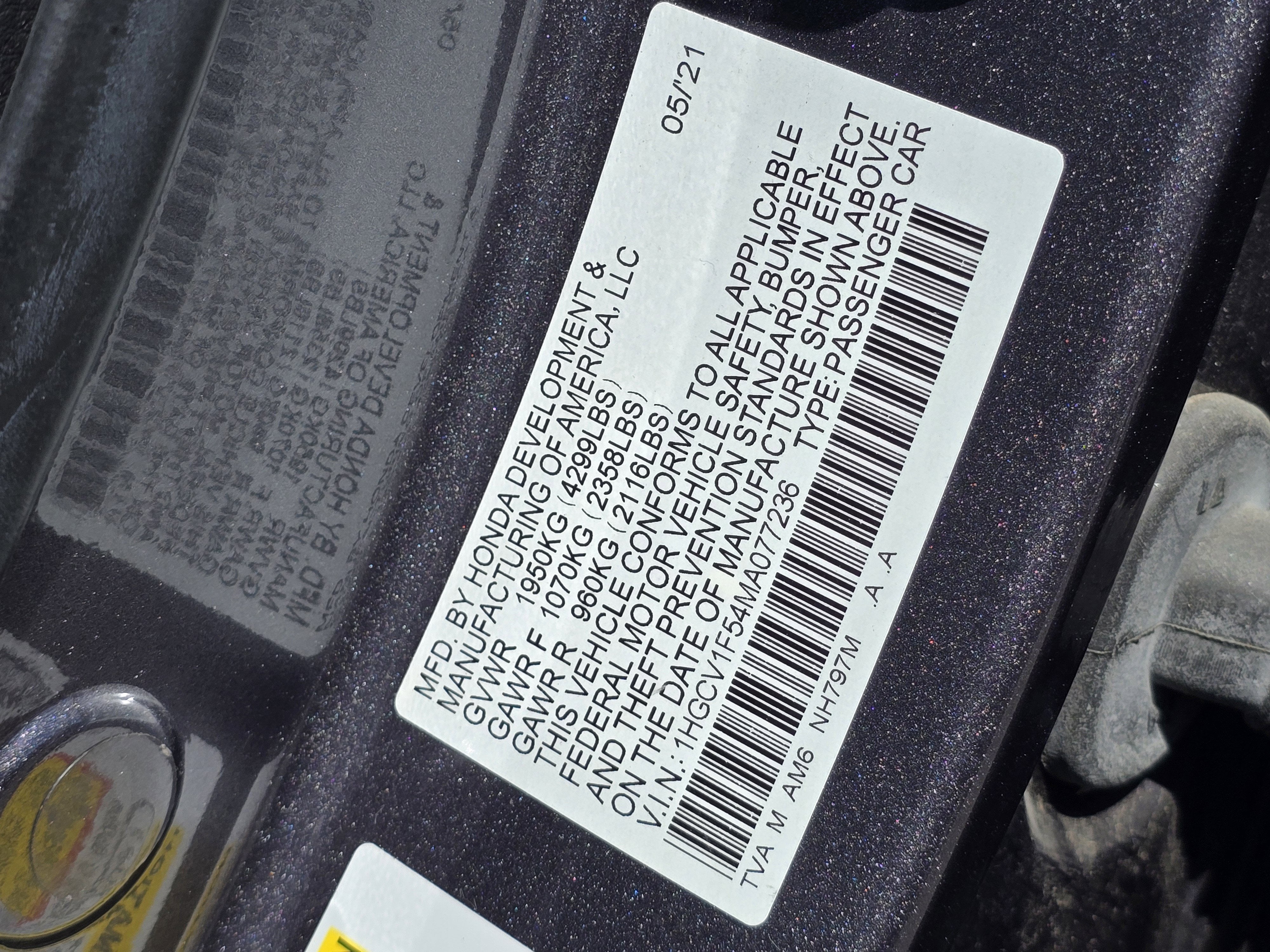 2021 Honda Accord Sedan EX-L