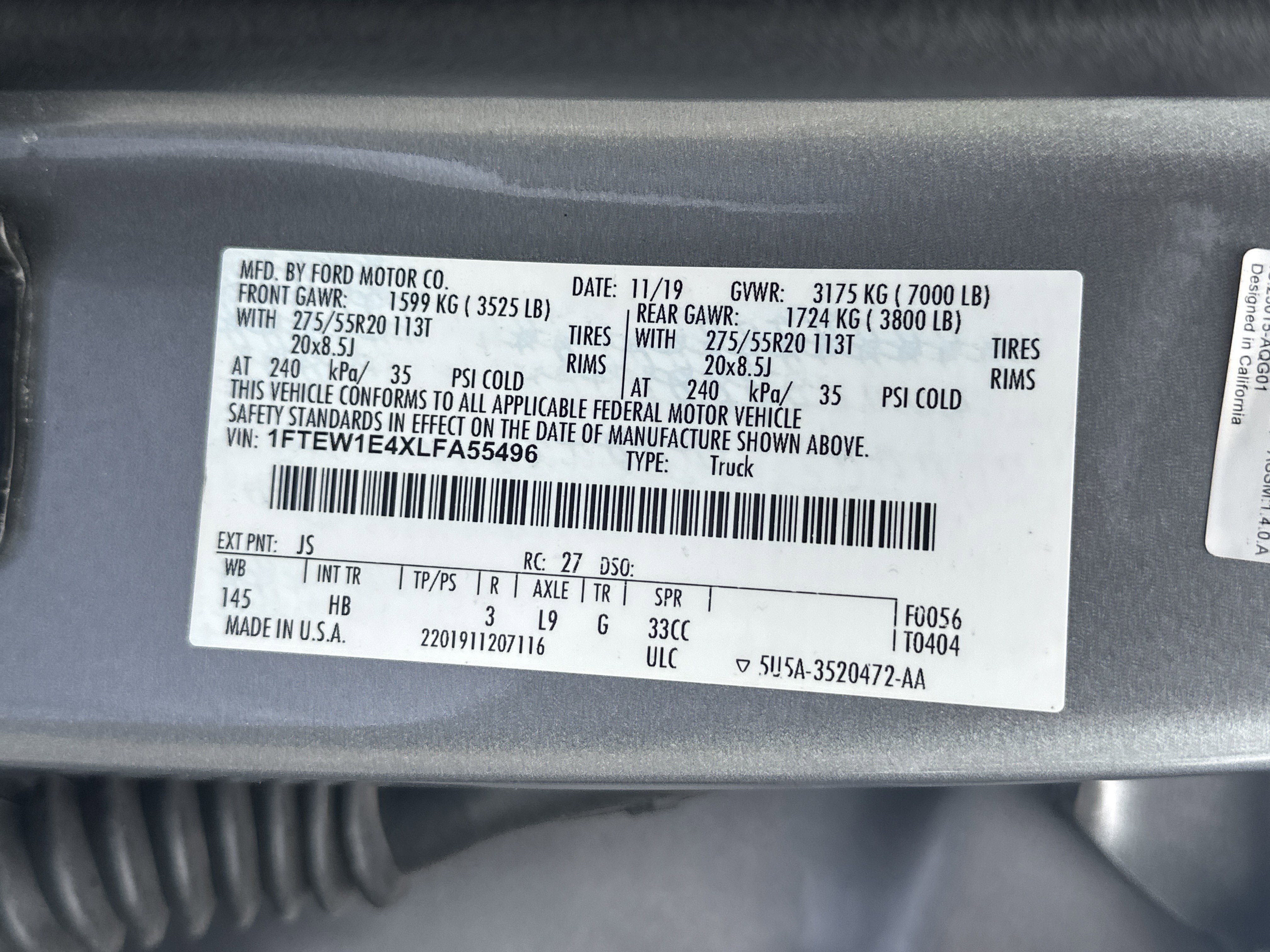 2020 Ford F-150 XL