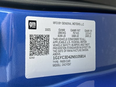 2022 Chevrolet Corvette Stingray 3LT