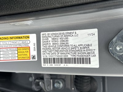 2025 Honda Accord Sedan SE