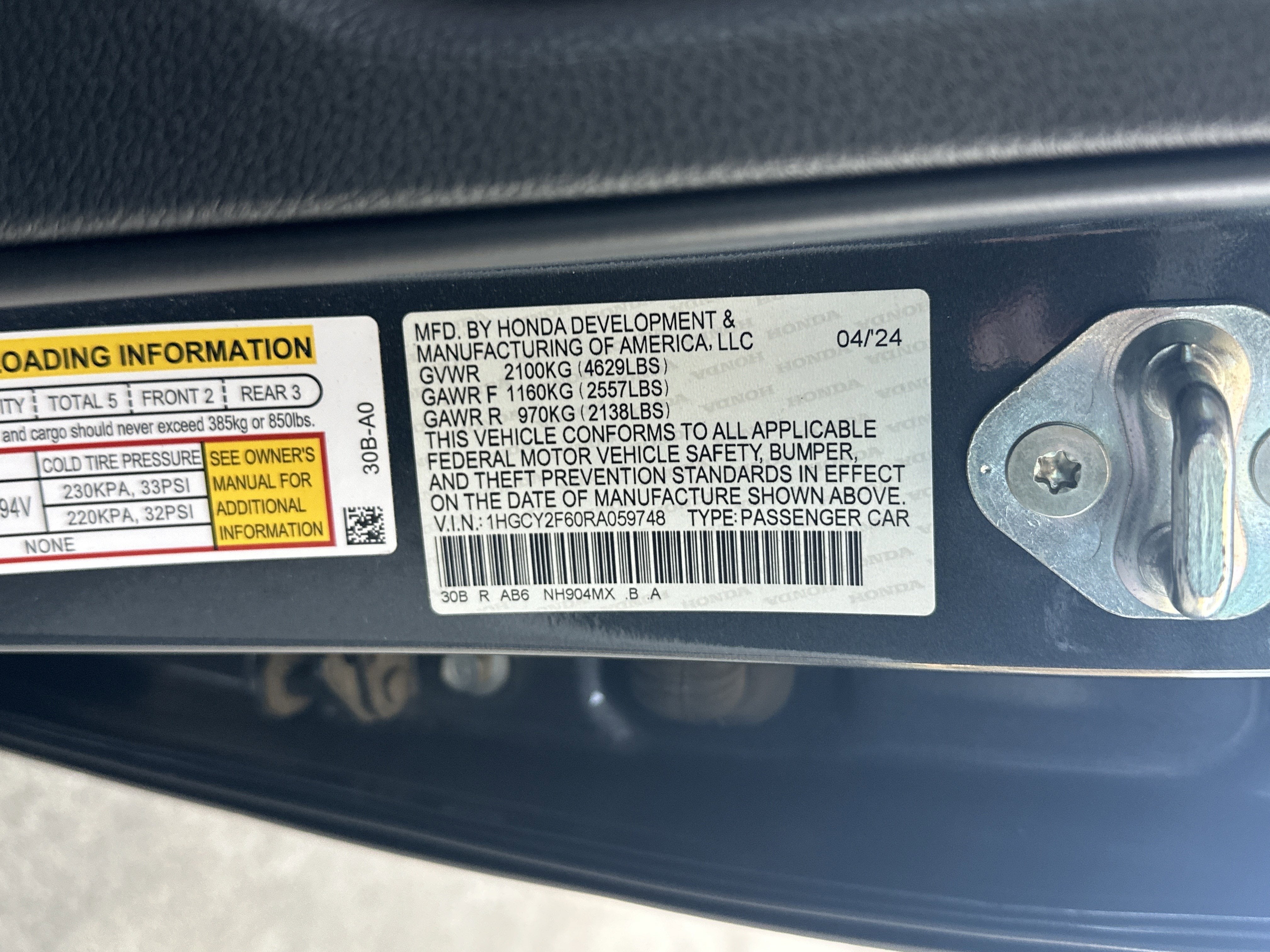 2024 Honda Accord Hybrid EX-L