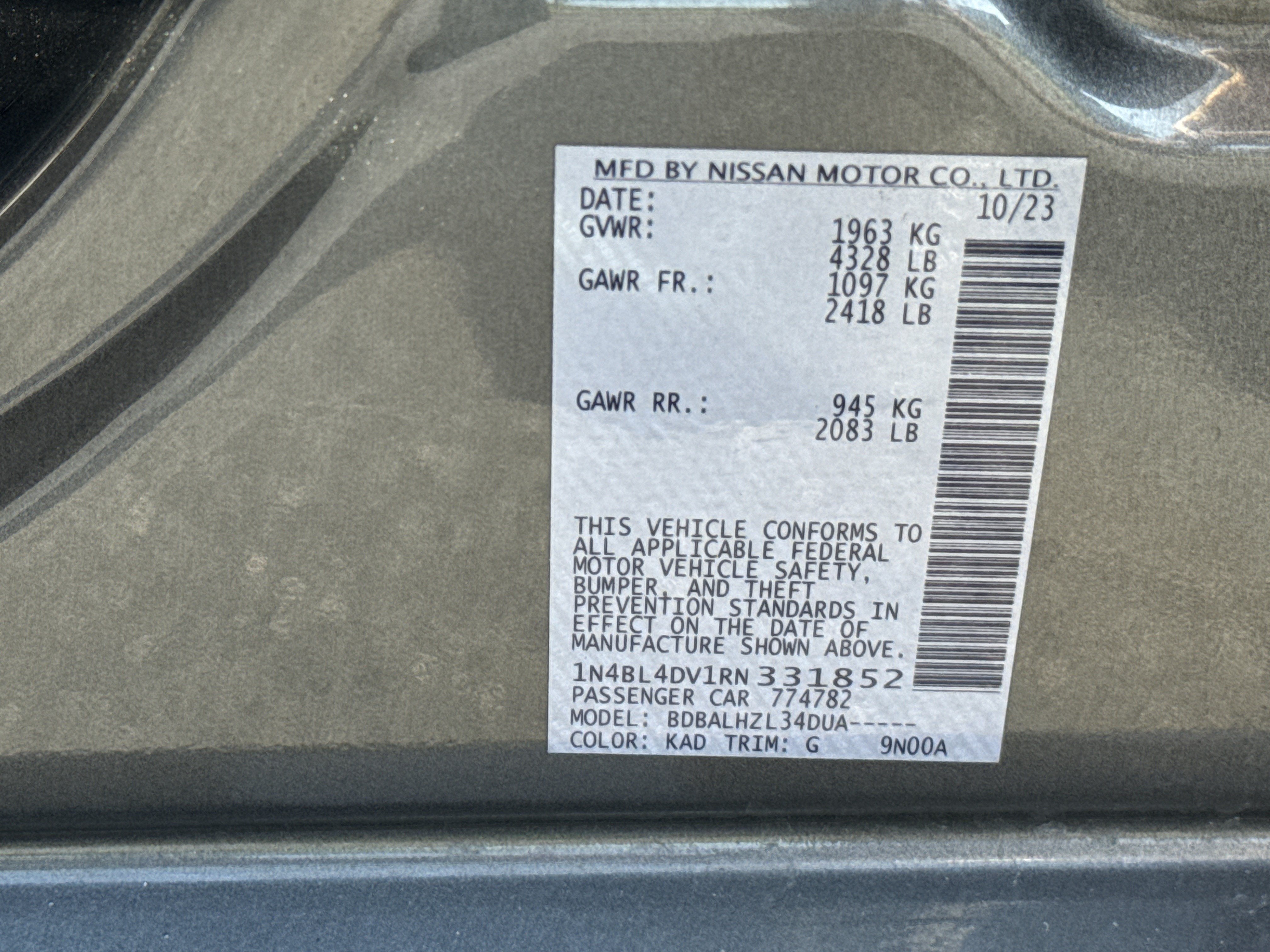 2024 Nissan Altima 2.5 SV