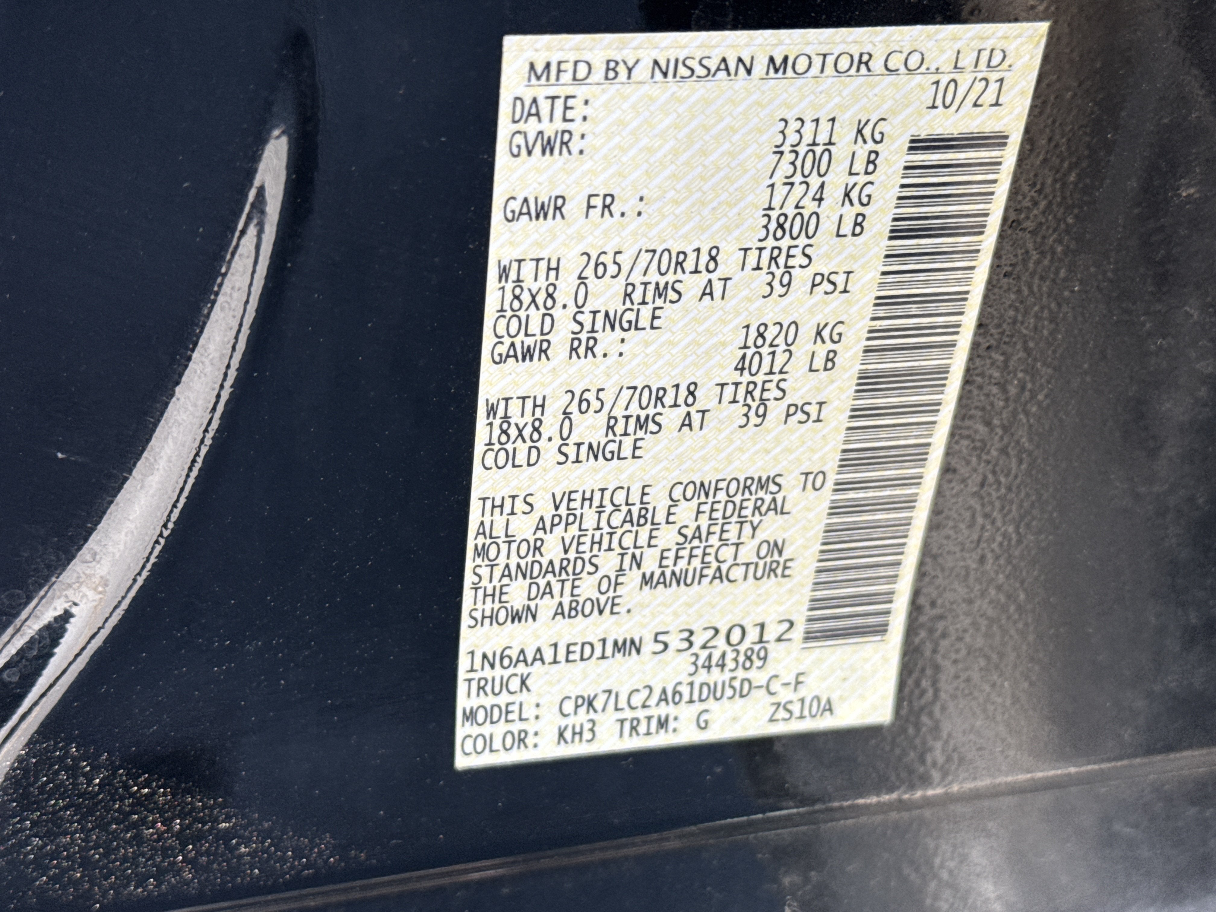 2021 Nissan TITAN Crew Cab SV 4x4