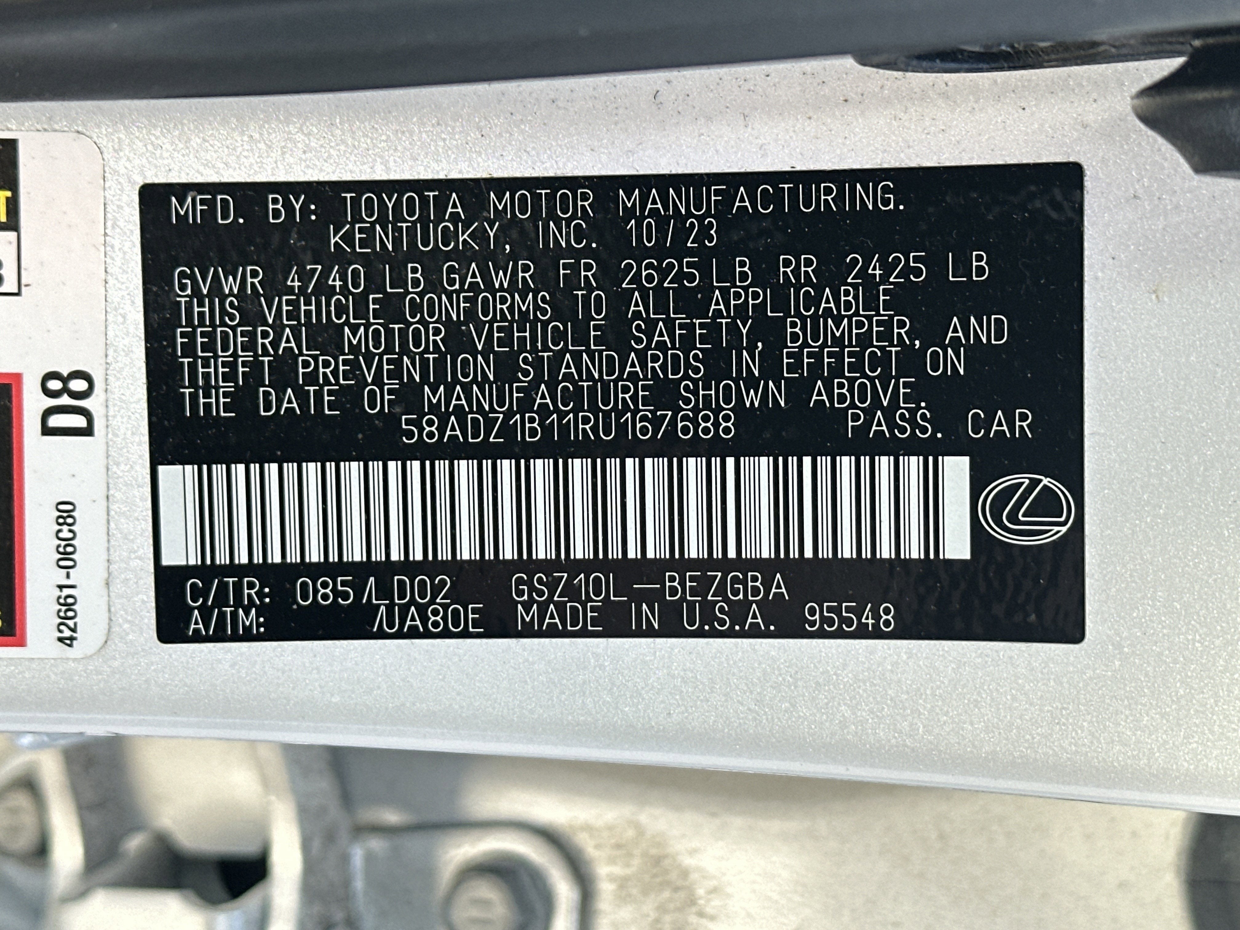 2024 Lexus ES 350 ES 350