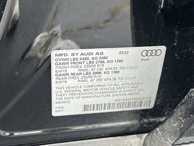 2022 Audi Q5 Sportback Premium Plus 45 TFSI S line quattro S tronic